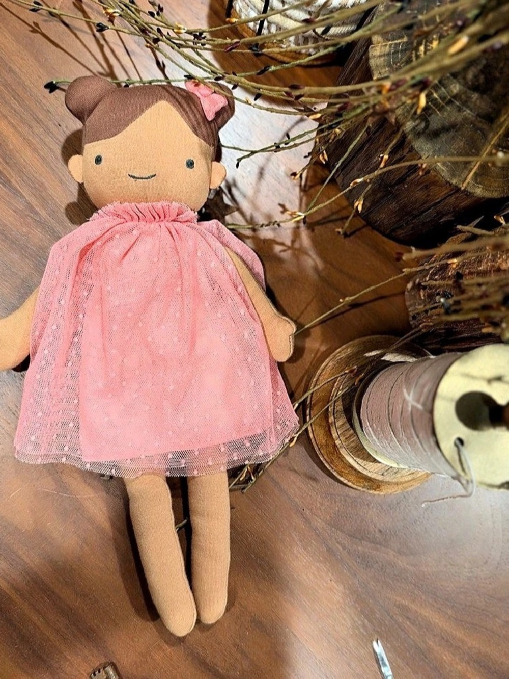 Cloud Island  Doll Cloth Girl Doll Pink Dress